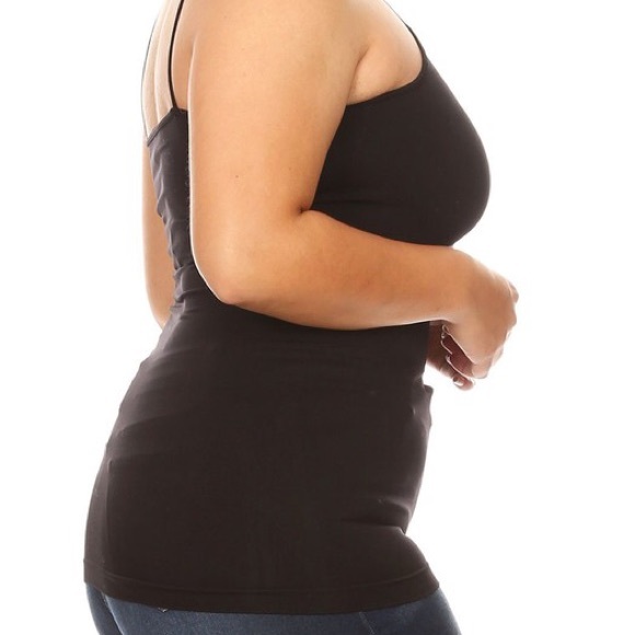 2 for $30 Plus Size Best of Basics Strappy Cami Tank - Picture 3 of 6